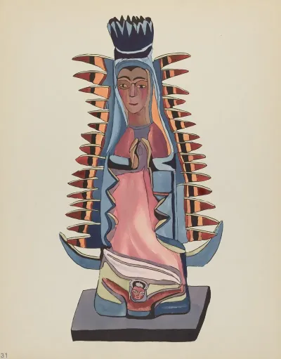 Plate 31 Our Lady Of Guadalupe From Portfolio Spanish Colonial Designs Of New Mexico