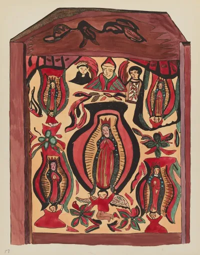 Plate 32 Our Lady Of Guadalupe From Portfolio Spanish Colonial Designs Of New Mexico 3