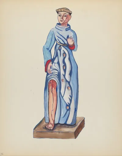 Plate 36 Saint Roch From Portfolio Spanish Colonial Designs Of New Mexico 2