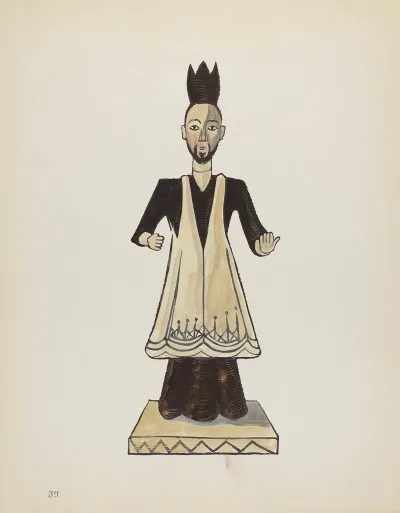 Plate 39 Saint John Nepomuk From Portfolio Spanish Colonial Designs Of New Mexico