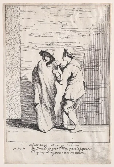 Plate 4 Bertoldo Stuffed In A Sack