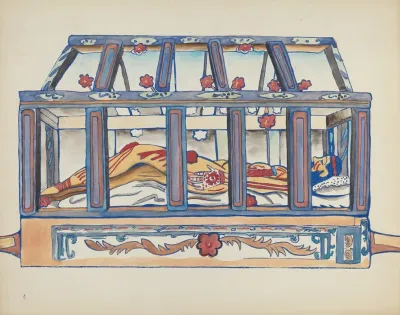 Plate 4 Christ In The Sepulchre From Portfolio Spanish Colonial Designs Of New Mexico