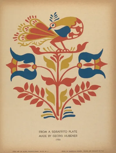 Plate 4 From Portfolio Folk Art Of Rural Pennsylvania