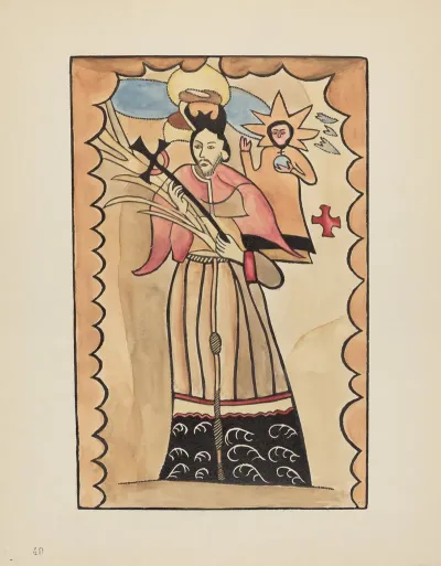 Plate 40 St John Nepomuk From Portfolio Spanish Colonial Designs Of New Mexico