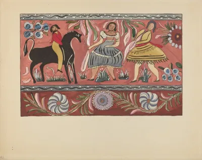 Plate 42 Painted Chest Design From Portfolio Spanish Colonial Designs Of New Mexico 3