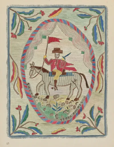 Plate 45 Embroidered Bedspread St James From Portfolio Spanish Colonial Designs Of New Mexico