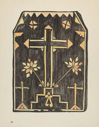 Plate 46 Straw Applique Design From Portfolio Spanish Colonial Designs Of New Mexico