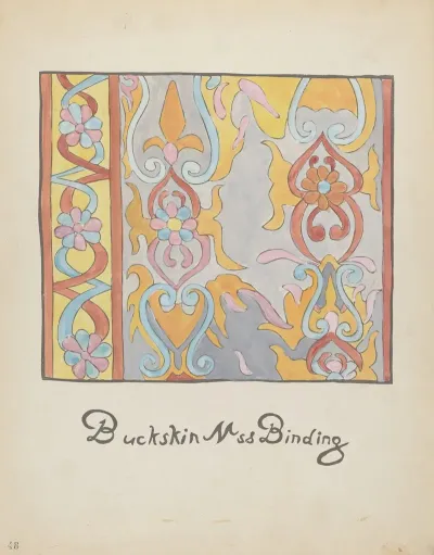 Plate 48 Buckskin Design From Portfolio Spanish Colonial Designs Of New Mexico 2