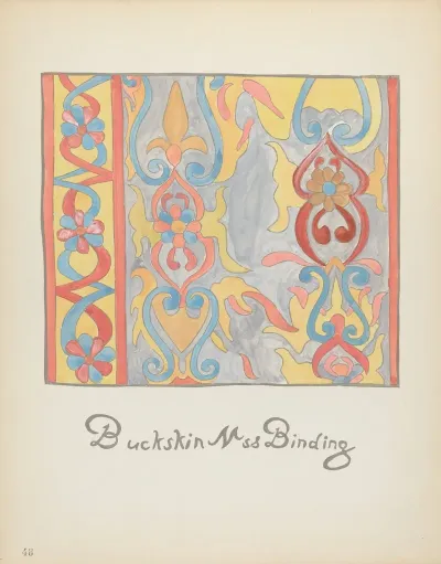 Plate 48 Buckskin Design From Portfolio Spanish Colonial Designs Of New Mexico 3