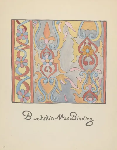 Plate 48 Buckskin Design From Portfolio Spanish Colonial Designs Of New Mexico