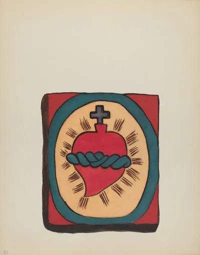 Plate 50 Sacred Heart From Portfolio Spanish Colonial Designs Of New Mexico 2