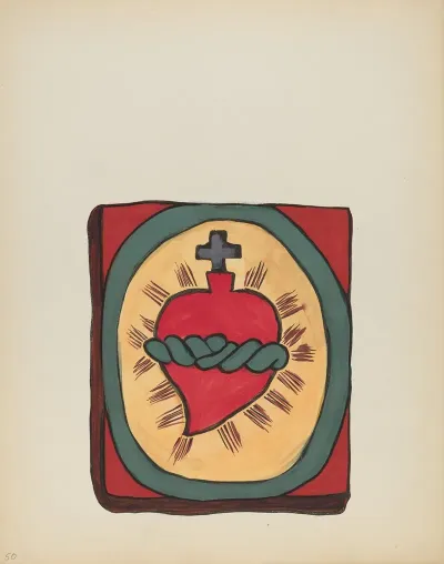 Plate 50 Sacred Heart From Portfolio Spanish Colonial Designs Of New Mexico 3