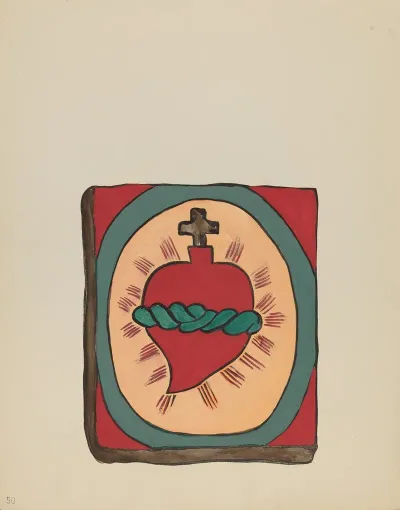 Plate 50 Sacred Heart From Portfolio Spanish Colonial Designs Of New Mexico