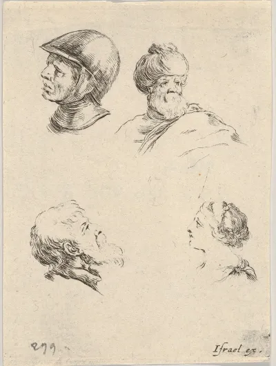 Plate 8 Four Small Heads