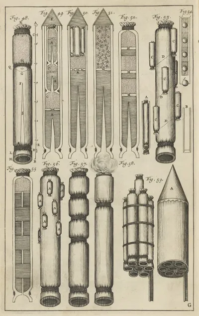 Plate G Rockets Mounted To Sticks