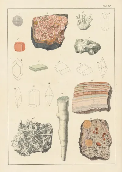 Plate Vii Zeolitic Minerals Carbonaceous Limestone