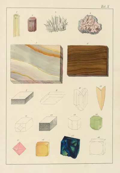Plate X Aragonite Spar Gypsum Anhydrite Apatite Fluor Spar