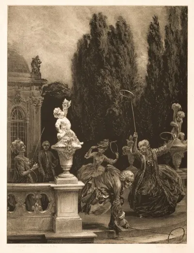 Playing At Hoops On The Castle Terrace