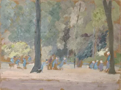Playing Boys In A Public Park