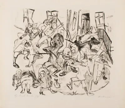 Playing Children Broad Format Plate 16 From The Portfolio Faces