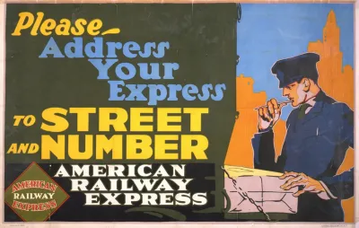 Please Address Your Express To Street And Number American Railway Express