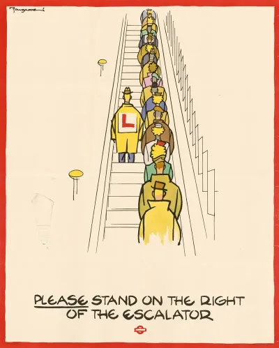 Please Stand On The Right Of The Escalator