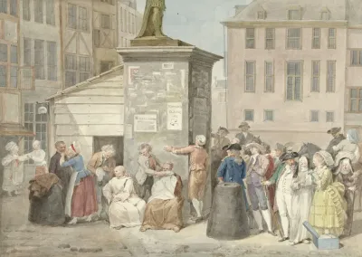 Plein Met Monniken En Nonnen Tijdens De Revolutie In Belgie 20 Oktober 1787