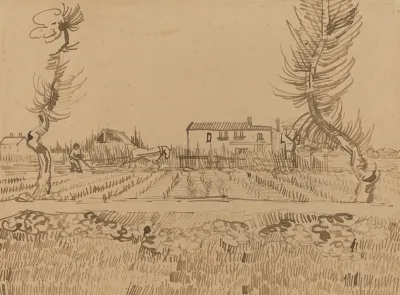 Ploughman In The Fields Near Arles