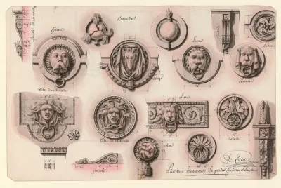 Plusieurs Ornements De Portes Cocheres Et Heurtoirs