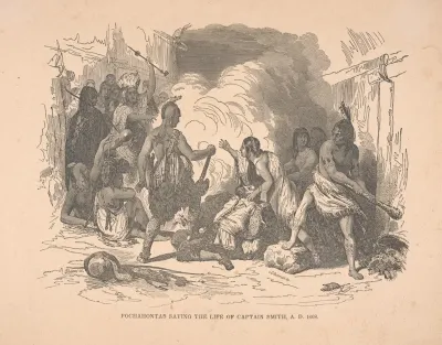 Pochahontas Saving The Life Of Captain Smith A D 1608