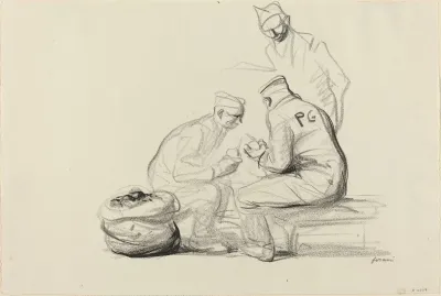 Poilu And German Prisoners