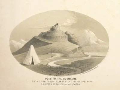 Point Of The Mountain From Camp 72 Sept 22 1864 S End Of Gr Salt Lake