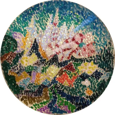 Pointillist Abstraction Flowers