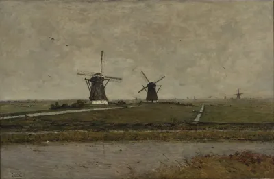 Polder With Mills Near Overschie