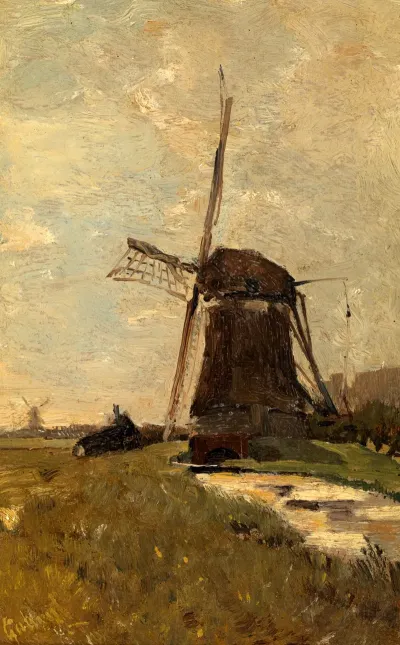 Polderlandschap Met Molens