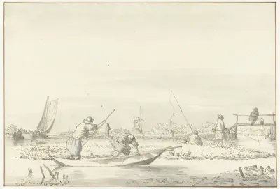 Polderlandschap Met Vissers