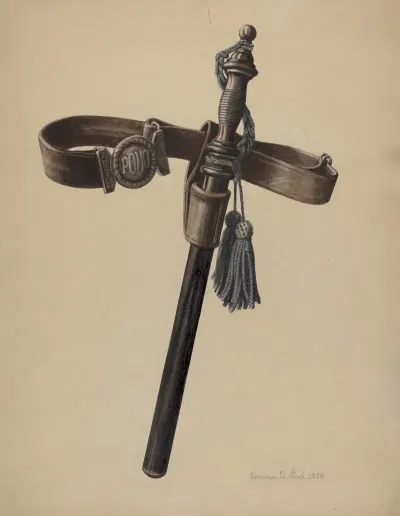 Police Club And Belt