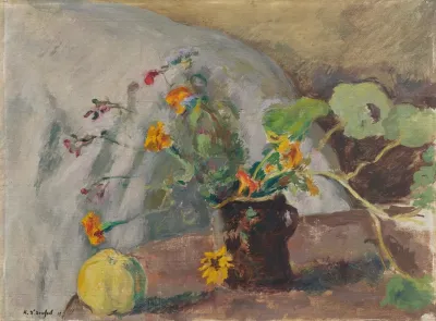 Pomme Et Bouquet De Fleurs