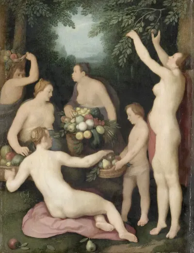 Pomona Receiving The Harvest Of Fruit