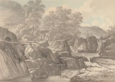 Pont Y Pair On The River Llugwy Near Betws Y Coed Denbigh
