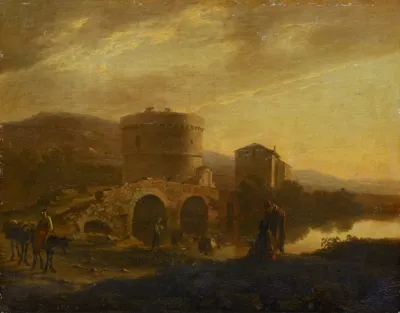 Ponte Lucano With The Tomb Of The Plautii