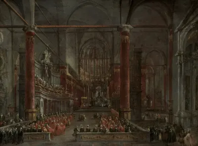 Pontifical Ceremony In Ss Giovanni E Paolo Venice 1782