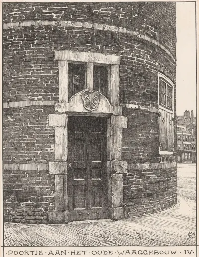 Poortje Aan Het Oude Waaggebouw Te Amsterdam