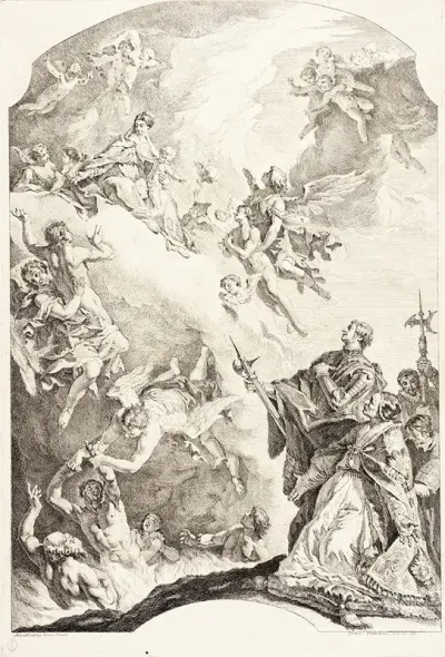 Pope Gregory The Great And Saint Vitale Interceding For The Souls In Purgatory