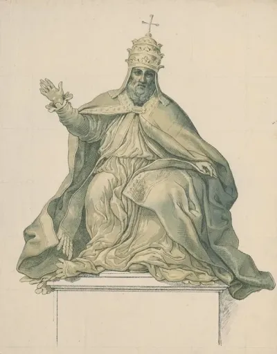 Pope Paul Iii Sculpture On His Tomb In St Peters