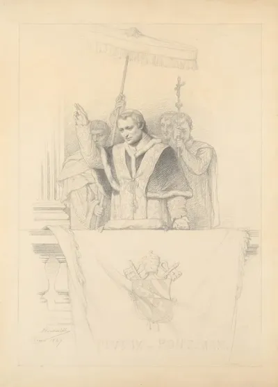 Pope Pius Ix Imparting The Blessing Urbi Et Orbi