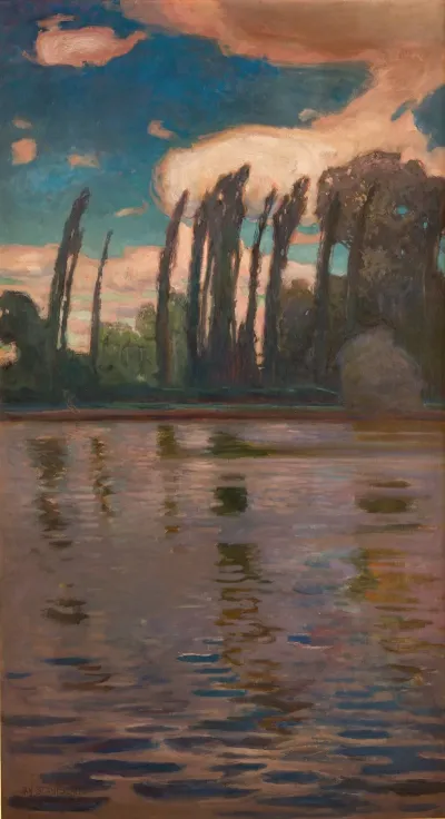 Poplars On The Water