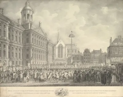 Popular Celebrations In Dam Square Amsterdam On 4 March 1795 Marking The Erection Of The Liberty Tree And The Success Of The Batavian Revolution