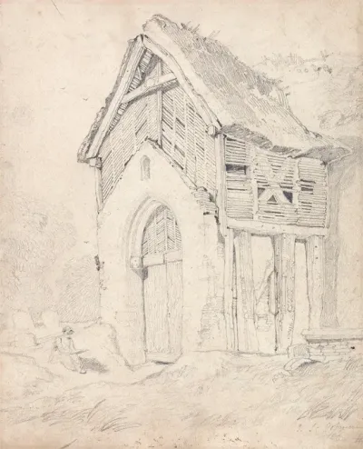 Porch And Belfry Of Thurgarton Church Norfolk