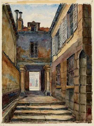 Porche Et Passage Interieur De Lentree Du Cimetiere De Saint Medard 41 Rue Daubenton